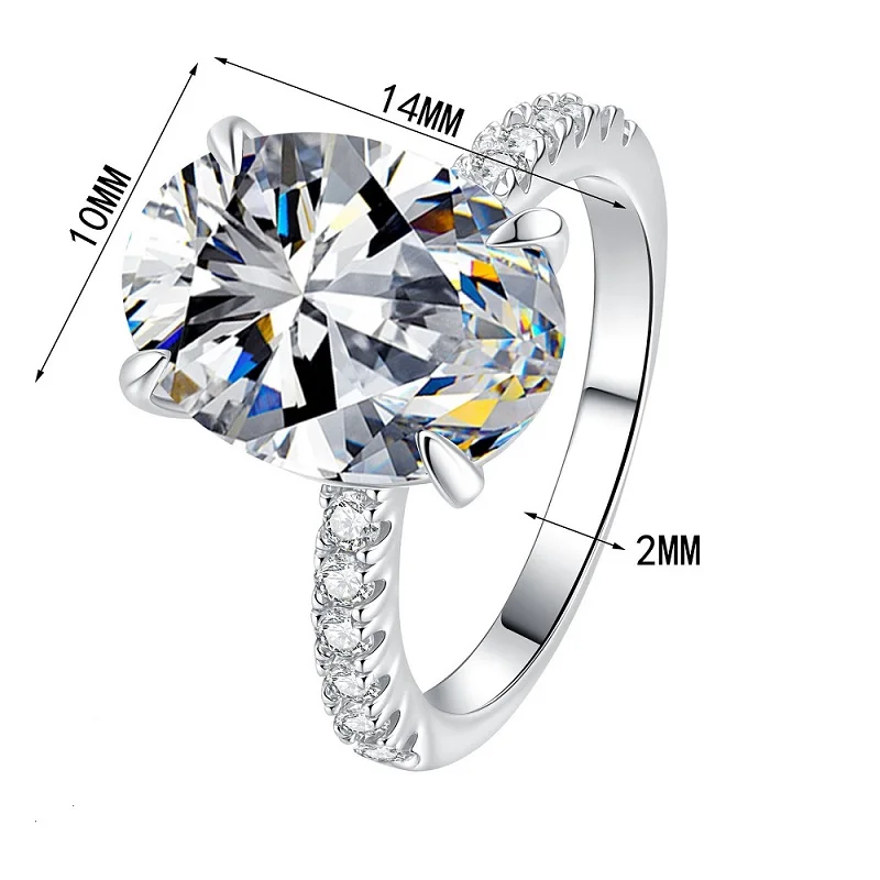 Apaison Sparkling D Color 10x14mm Moissanite Women Ring - Bride Wedding Engagement Anniversary 925 Sterling Silver Jewelry Gift
Apaison Sparkling D Color 10x14mm Moissanite Women Ring - Bride Wedding Engagement Anniversary 925 Sterling Silver Jewelry Gift