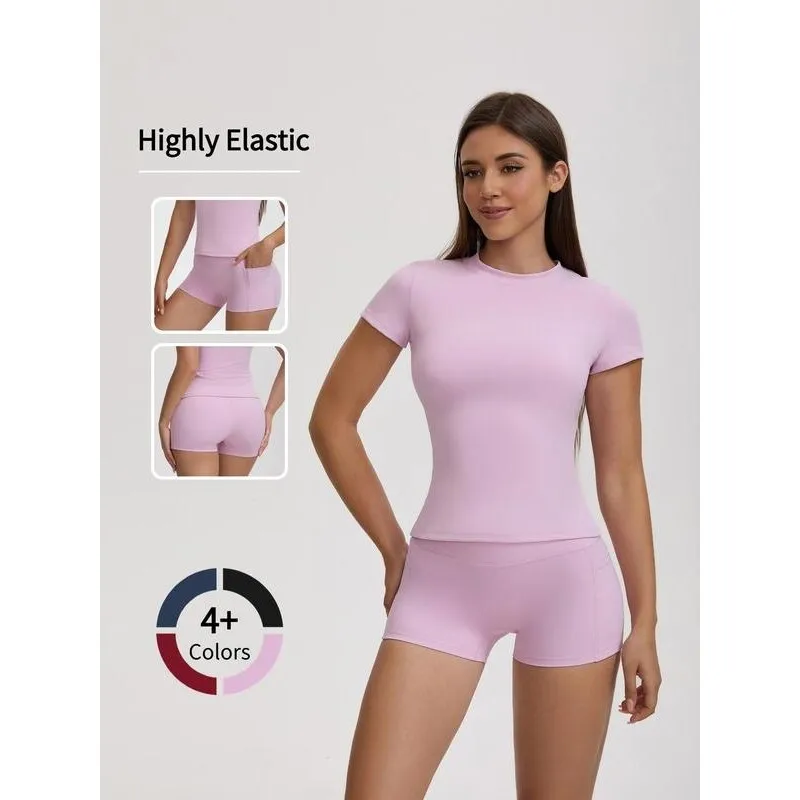 W 52839 Yoga Outfit Two Piece Set Women's Fashionable Summer Ensemble Cross-Border No Brand Registered Trademark
W 52839 Yoga Outfit Two Piece Set Women's Fashionable Summer Ensemble Cross-Border No Brand Registered Trademark