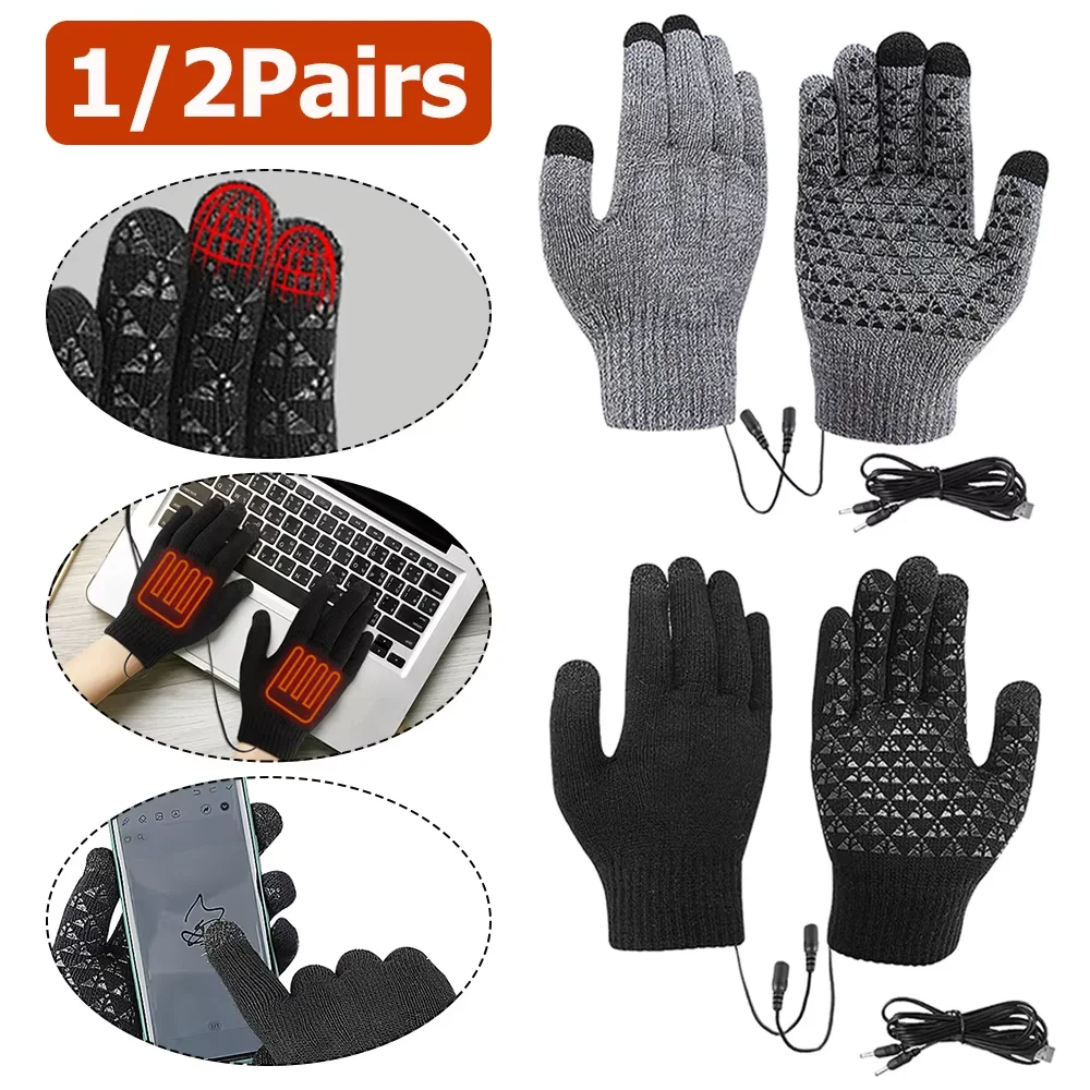 Вязаные перчатки с подогревом через USB, перчатки с полным покрытием пальцев, нескользящие перчатки для сенсорных экранов, утолщенные термовязаные перчатки для занятий спортом на открытом воздухе
Вязаные перчатки с подогревом через USB, перчатки с полным покрытием пальцев, нескользящие перчатки для сенсорных экранов, утолщенные термовязаные перчатки для занятий спортом на открытом воздухе