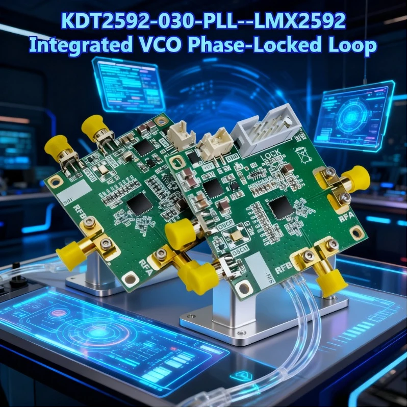 KDT2592-030-PLL Модуль источника частоты, контур с фазовой блокировкой, малошумящий широкополосный выход 10 ГГц, поддержка интерфейса USB2ANY LMX2592
KDT2592-030-PLL Модуль источника частоты, контур с фазовой блокировкой, малошумящий широкополосный выход 10 ГГц, поддержка интерфейса USB2ANY LMX2592