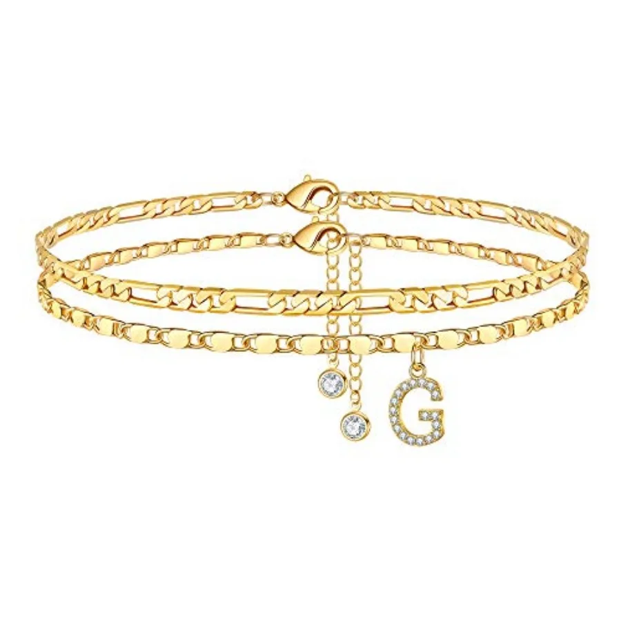 Ursteel Ankle Bracelets for Women, 4K-Gold-Plated Dainty Layered Chain CZ Initial Anklets Set Summer Jewelry Gifts for Women
Ursteel Ankle Bracelets for Women, 4K-Gold-Plated Dainty Layered Chain CZ Initial Anklets Set Summer Jewelry Gifts for Women