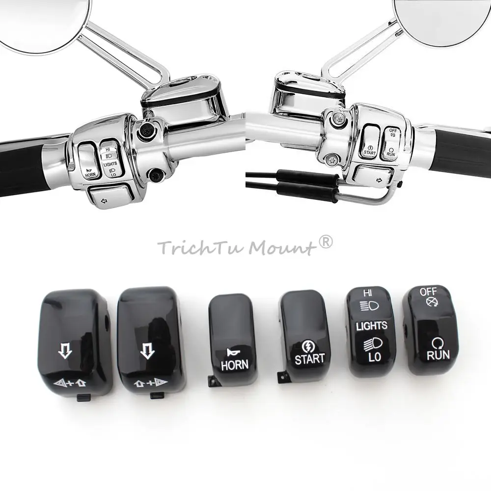 Black Hand Control Switch Housing Buttons Cap Motorcycle Accessories For Harley Sportster Touring Road King Softail Dyna Fat Bob
Black Hand Control Switch Housing Buttons Cap Motorcycle Accessories For Harley Sportster Touring Road King Softail Dyna Fat Bob