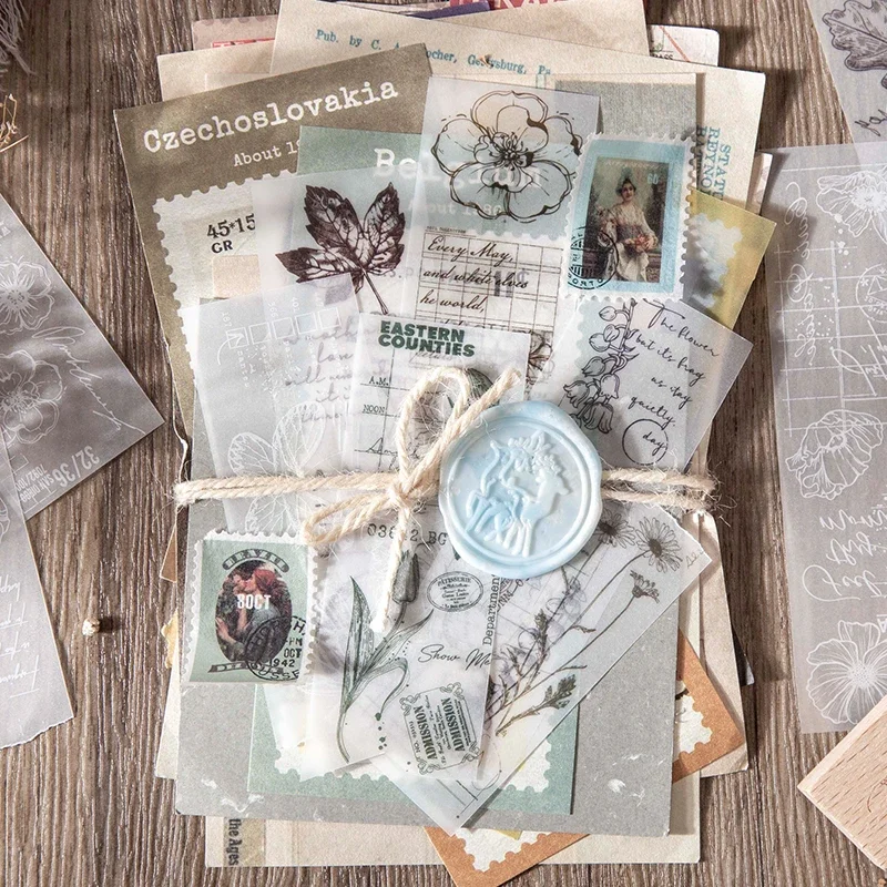 30Sheets Per Pack Sticker Transparent Sulfuric Acid Base Paper Material Back butterfly flower Scrapbooking Writing Tearable
30Sheets Per Pack Sticker Transparent Sulfuric Acid Base Paper Material Back butterfly flower Scrapbooking Writing Tearable