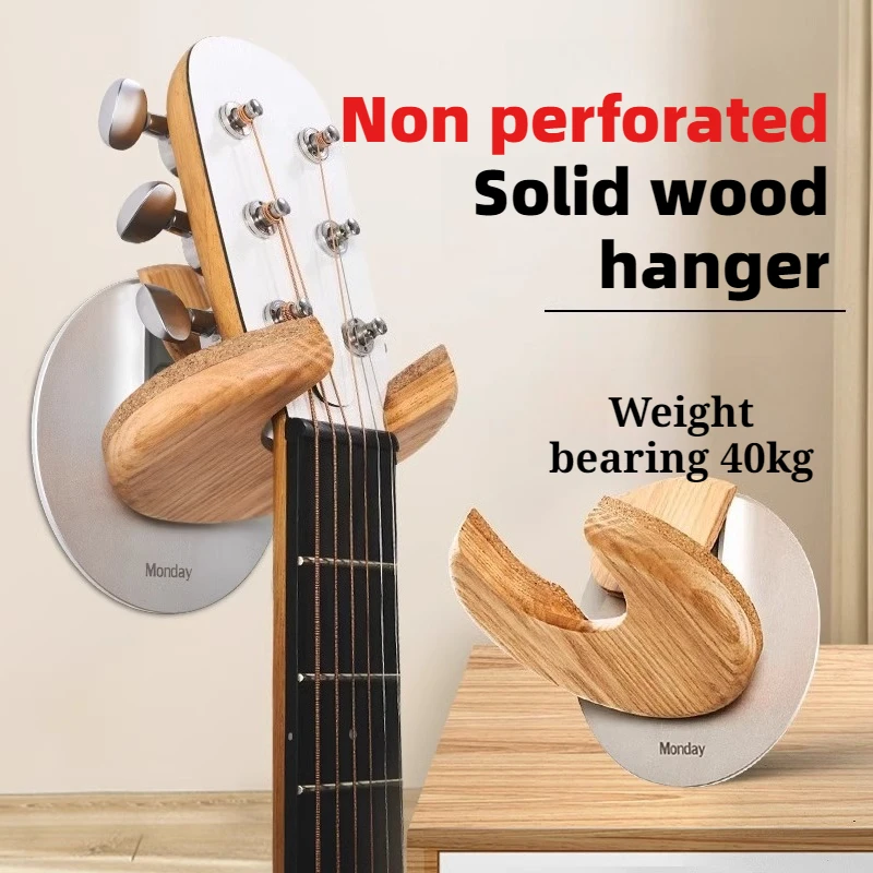 Wooden Wall-mounted Guitar Hanger Creative Simple High Load-bearing Stable Guitar Universal Hanger Musical Instrument Accessory
Wooden Wall-mounted Guitar Hanger Creative Simple High Load-bearing Stable Guitar Universal Hanger Musical Instrument Accessory