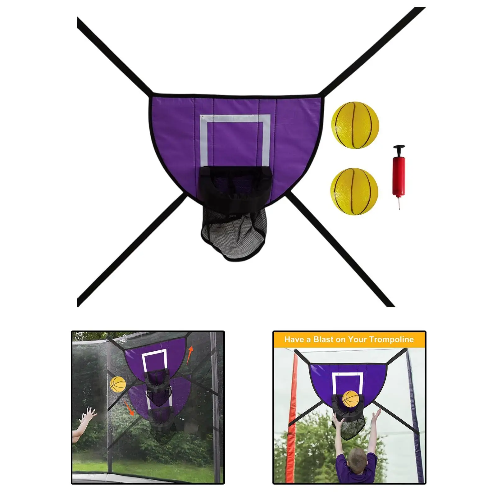 Basketball Set for Trampoline Backboard Ring with Net and Ball for Child Training Equipment Outdoor Play
Basketball Set for Trampoline Backboard Ring with Net and Ball for Child Training Equipment Outdoor Play