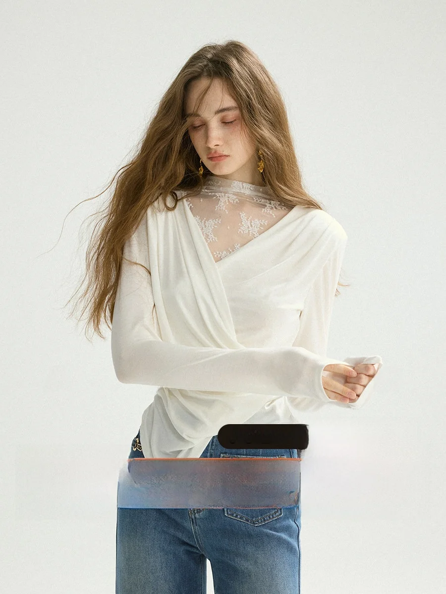 Elegant Long Sleeve V-Neck Women's Chiffon Blouse Inner Wear Base Shirt White Color Spring Fashion Design Sense Base Shirt
Elegant Long Sleeve V-Neck Women's Chiffon Blouse Inner Wear Base Shirt White Color Spring Fashion Design Sense Base Shirt