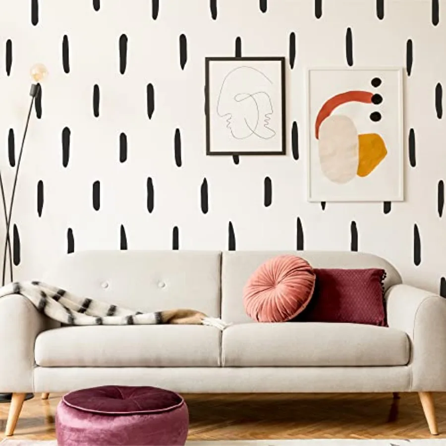 Black Thick Irregular Line Vinyl Abstract Wall Decals, Peel and Stick Modern Boho Stickers, 120 Upright Stripes for Nursery Bed
Black Thick Irregular Line Vinyl Abstract Wall Decals, Peel and Stick Modern Boho Stickers, 120 Upright Stripes for Nursery Bed
