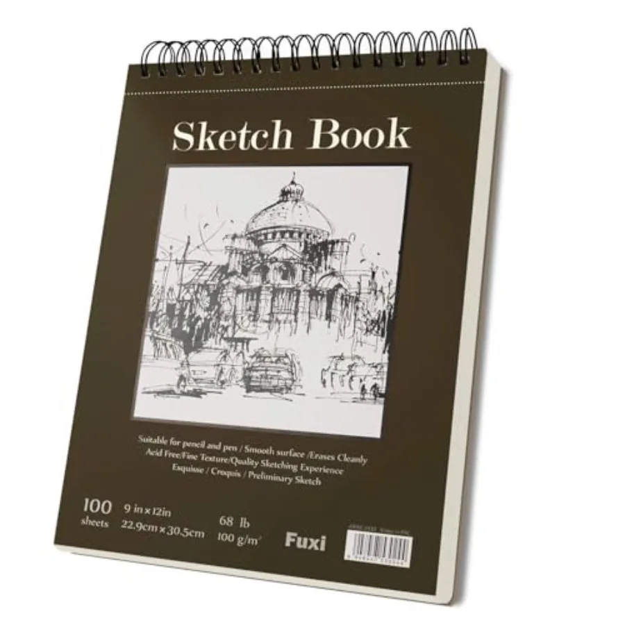 Sketch Book, Top Spiral Bound Sketch Pad, 100 Sheets 68lb/100gsm Acid-Free Drawing Paper, Art Sketchbook for Drawing Pad for Ar
Sketch Book, Top Spiral Bound Sketch Pad, 100 Sheets 68lb/100gsm Acid-Free Drawing Paper, Art Sketchbook for Drawing Pad for Ar