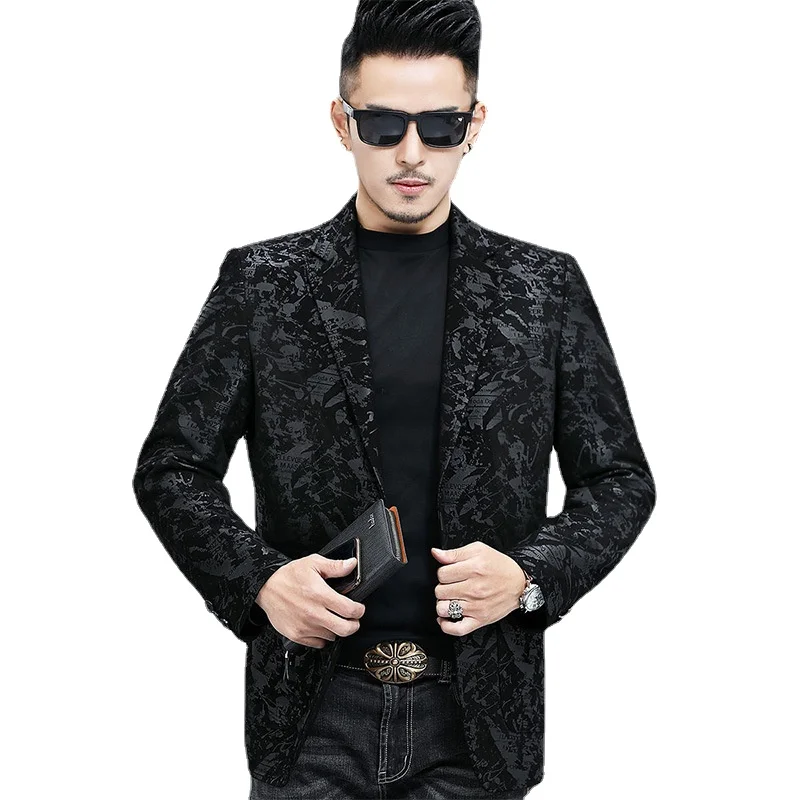 New Natural Genuine Genuine Leather Clothes Men's Suit Slim-Fitting Suit Sheepskin Printed Coat Spring and Autumn Fur jaqueta
New Natural Genuine Genuine Leather Clothes Men's Suit Slim-Fitting Suit Sheepskin Printed Coat Spring and Autumn Fur jaqueta