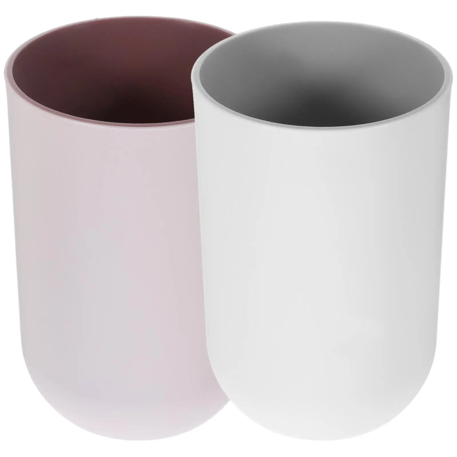 2 Pcs Two-color Mouthwash Cups Toothbrush Holder Bathroom Drinking Cups Pink Grey White Reusable Tumbler Travel Glass Mugs
2 Pcs Two-color Mouthwash Cups Toothbrush Holder Bathroom Drinking Cups Pink Grey White Reusable Tumbler Travel Glass Mugs