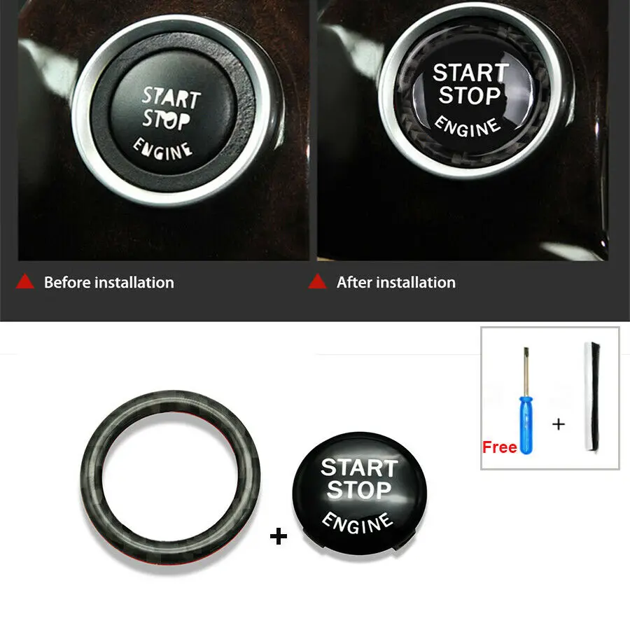 Upgrade Your Interior with Carbon Fiber Black Start Stop Engine Button Ring Cover Trim for BMW E90 E92 E93 2009 12
Upgrade Your Interior with Carbon Fiber Black Start Stop Engine Button Ring Cover Trim for BMW E90 E92 E93 2009 12