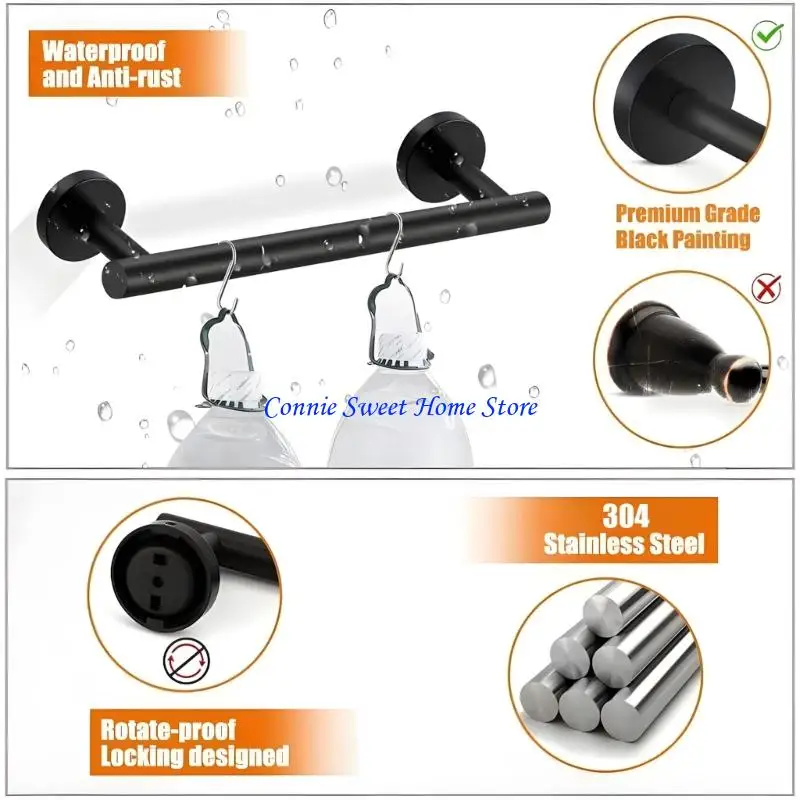 LXAF Набор аксессуаров для ванной комнаты, клейкие кольца для полотенец, крючок для халата, настенный держатель для туалетной
LXAF Набор аксессуаров для ванной комнаты, клейкие кольца для полотенец, крючок для халата, настенный держатель для туалетной