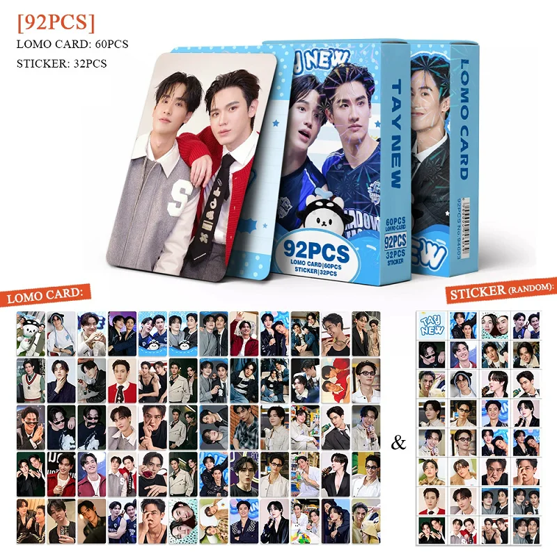  92PCS Tay & New Idol LOMO Photocards Set With Free Stickers - TAYNEW Thai Star Photo Cards For Fans Collection
92PCS Tay & New Idol LOMO Photocards Set With Free Stickers - TAYNEW Thai Star Photo Cards For Fans Collection
