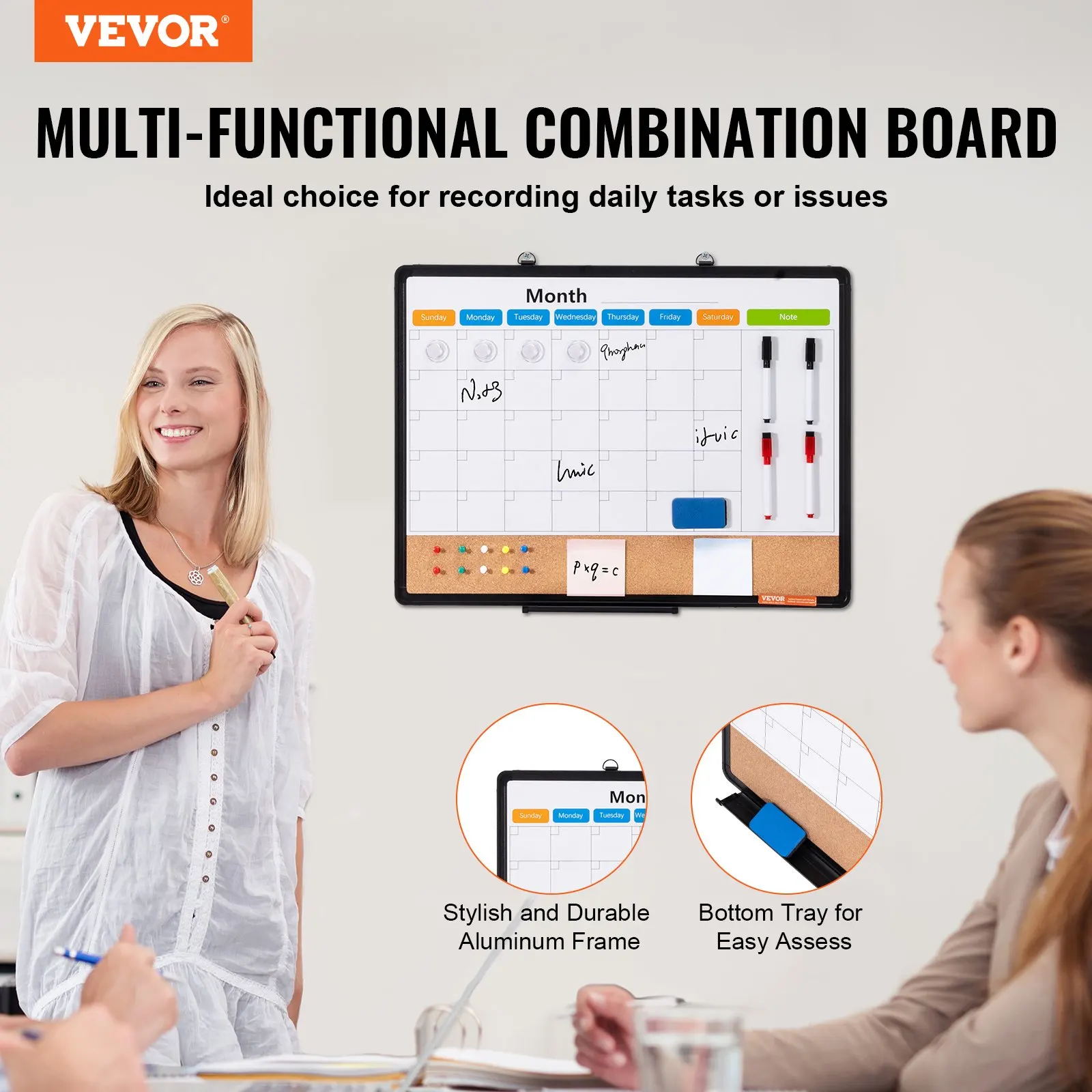 Cork Board For Walls, Double-Sided Cork 24' X 18' Bulletin Board Vision Board, Push Pin Board With Framed For Office Home And
Cork Board For Walls, Double-Sided Cork 24' X 18' Bulletin Board Vision Board, Push Pin Board With Framed For Office Home And