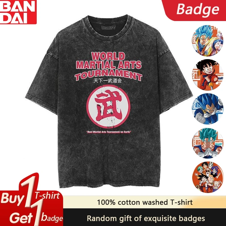 Dragon Ball Animation World's First Martial Arts Club, стираная футболка, новый летний мужской и женский свободный повседневный топ большого размера
Dragon Ball Animation World's First Martial Arts Club, стираная футболка, новый летний мужской и женский свободный повседневный топ большого размера