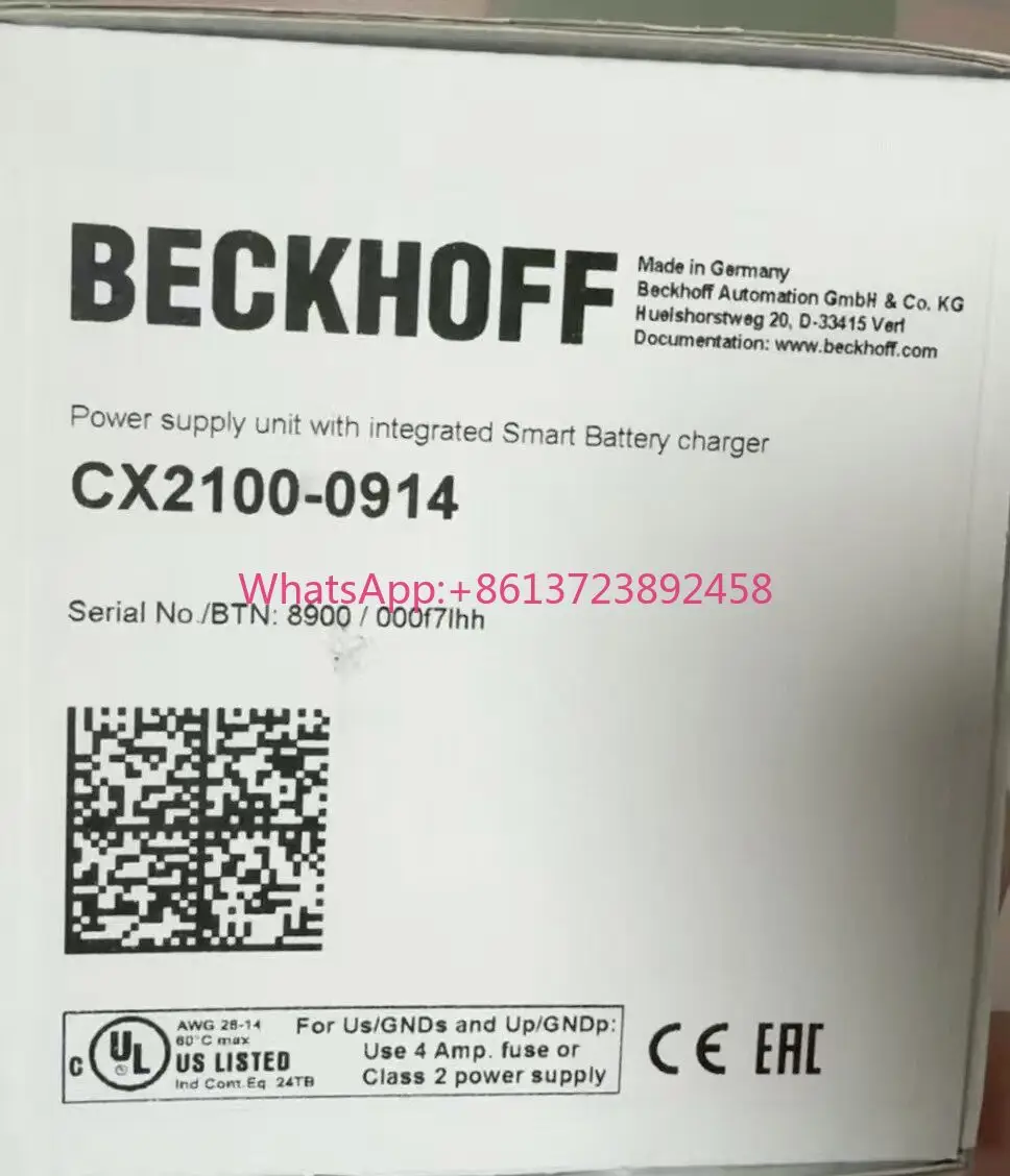 BECKHOFF CX2100-0914 Beckhoff Power Module
BECKHOFF CX2100-0914 Beckhoff Power Module