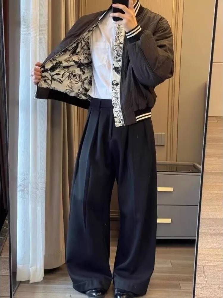 Double-Sided Wear American Trendy Brand Men's Cotton Jaet Autumn Winter Bomber Warmth Folded Texture Ink And Water Flower
Double-Sided Wear American Trendy Brand Men's Cotton Jaet Autumn Winter Bomber Warmth Folded Texture Ink And Water Flower