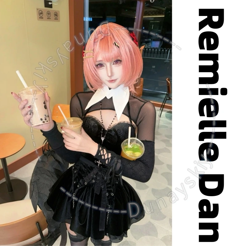 Remielle Dan Goth Lolita Bow Jirai Kei Pink Wigs Sexy Jumpsuit Hollowed Out Dress Halloween Cosplay Anime Game Zenless Zone Zero
Remielle Dan Goth Lolita Bow Jirai Kei Pink Wigs Sexy Jumpsuit Hollowed Out Dress Halloween Cosplay Anime Game Zenless Zone Zero