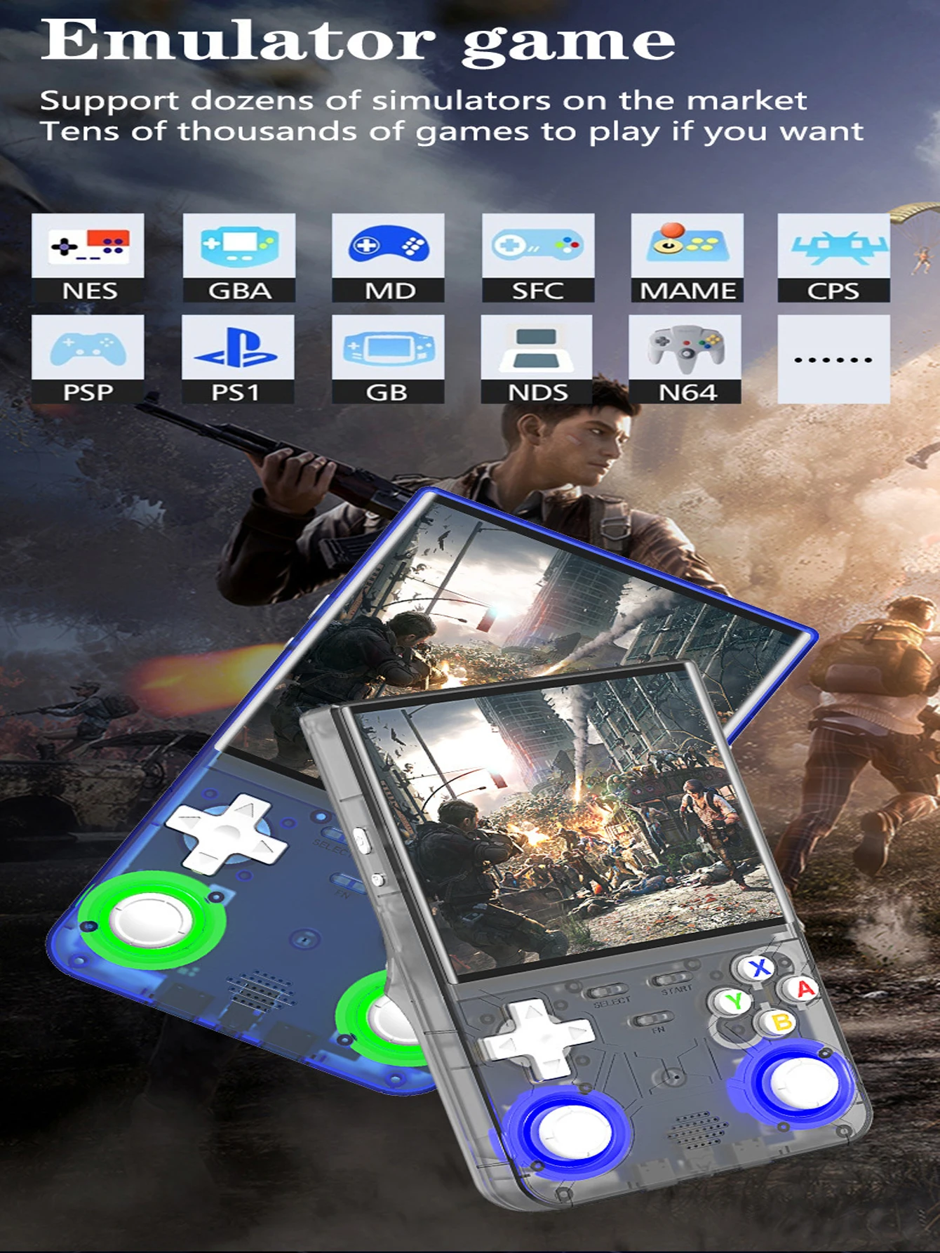 The R36 ultra-retro handheld game console is a 4.0-inch 64 128GB portable video player that can be connected to WIFI
The R36 ultra-retro handheld game console is a 4.0-inch 64 128GB portable video player that can be connected to WIFI