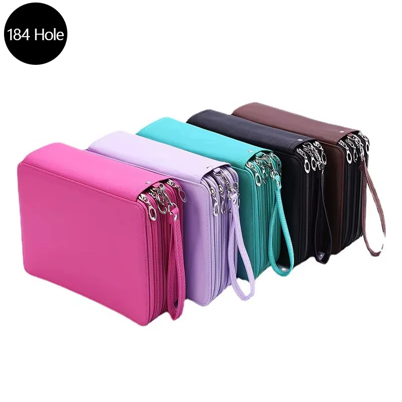 184 Hole 4 Layer PU Zipper Pencil Case Children Art Painting Drawing Pen Brush Storage Bag Student Multi-functional Pencil Bag
184 Hole 4 Layer PU Zipper Pencil Case Children Art Painting Drawing Pen Brush Storage Bag Student Multi-functional Pencil Bag