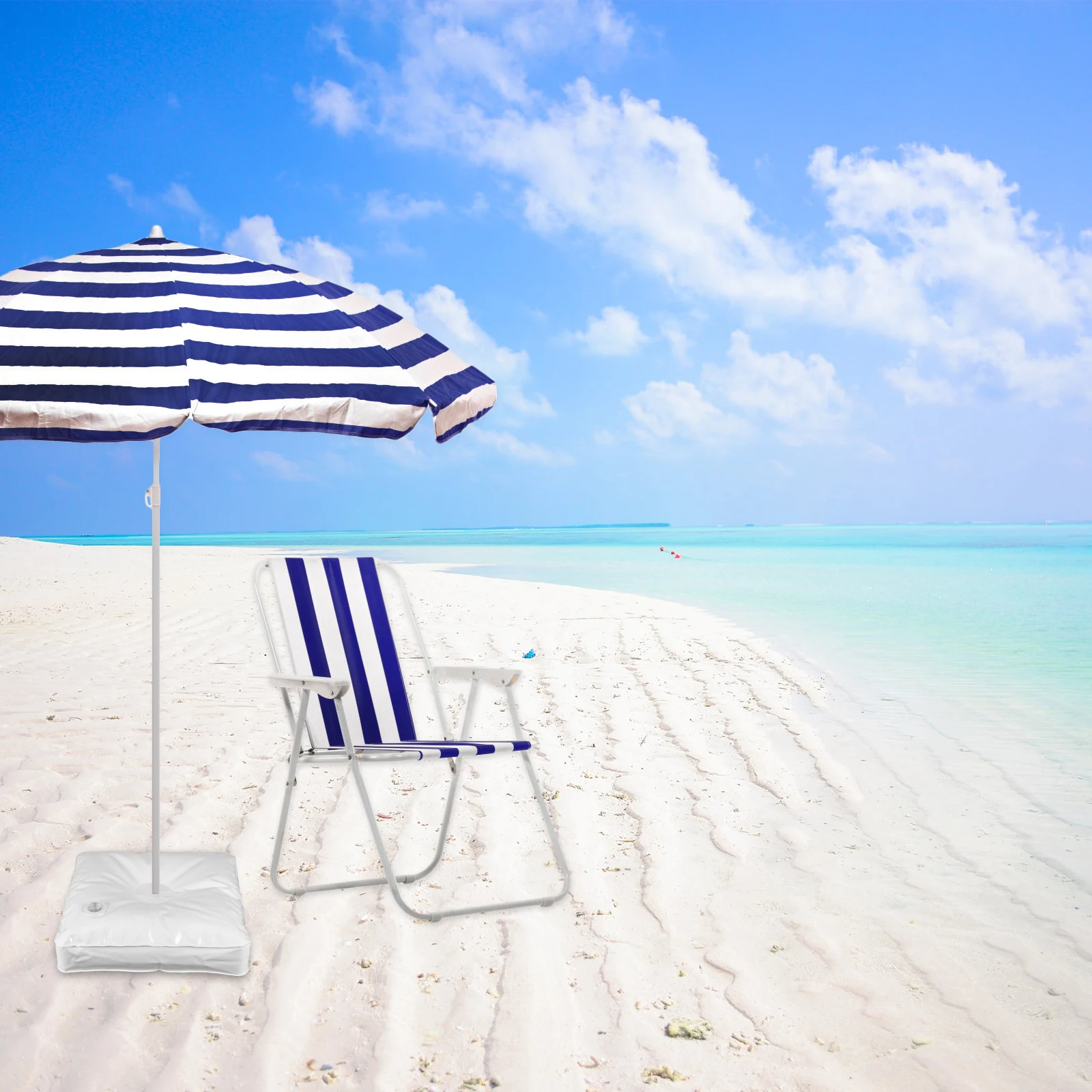 1pc Water-Filled Pvc Foldable Umbrella Base Windproof Weighted Support Durable Wear-Resistant Portable Stackable Sunshade Sun
1pc Water-Filled Pvc Foldable Umbrella Base Windproof Weighted Support Durable Wear-Resistant Portable Stackable Sunshade Sun