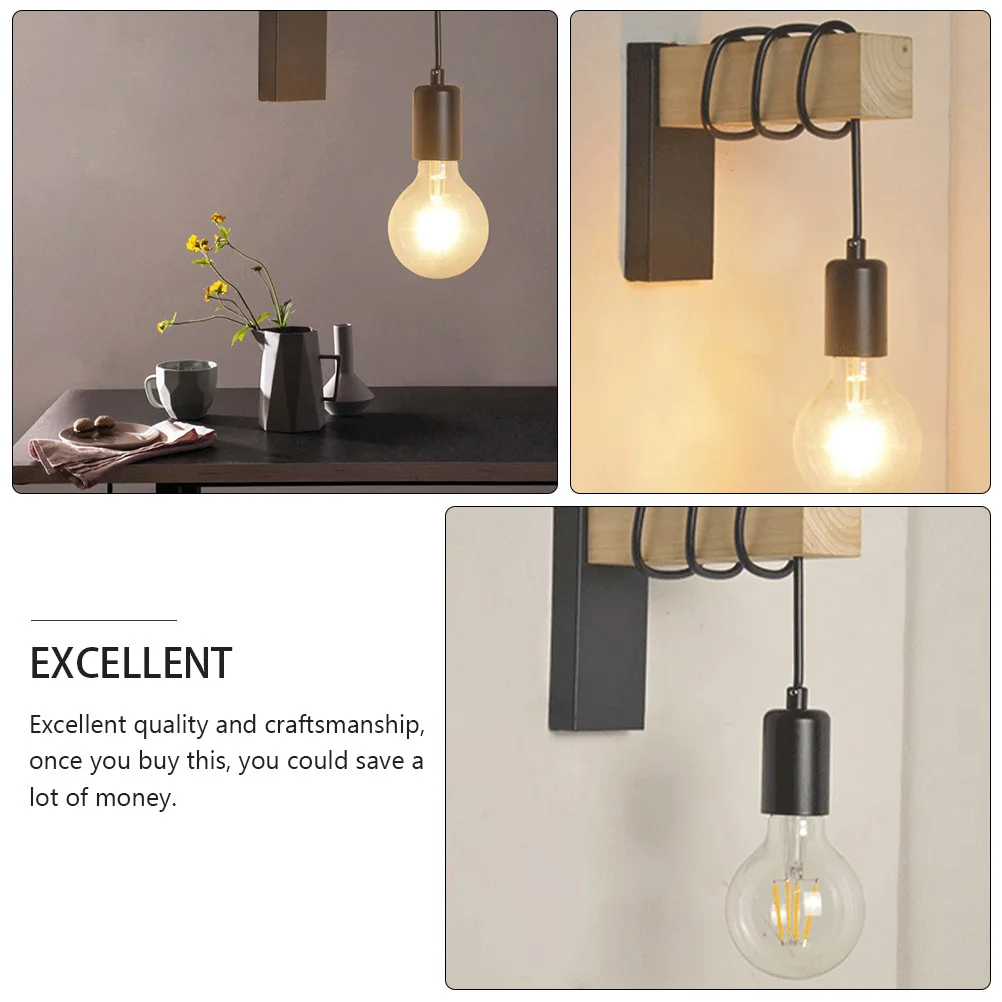 Industrial Wall Lamp Vintage Decor Without Bulb Iron Solid Wood Sturdy Indoor Wall Lamp Vintage Industrial Walkway Lights 
Industrial Wall Lamp Vintage Decor Without Bulb Iron Solid Wood Sturdy Indoor Wall Lamp Vintage Industrial Walkway Lights