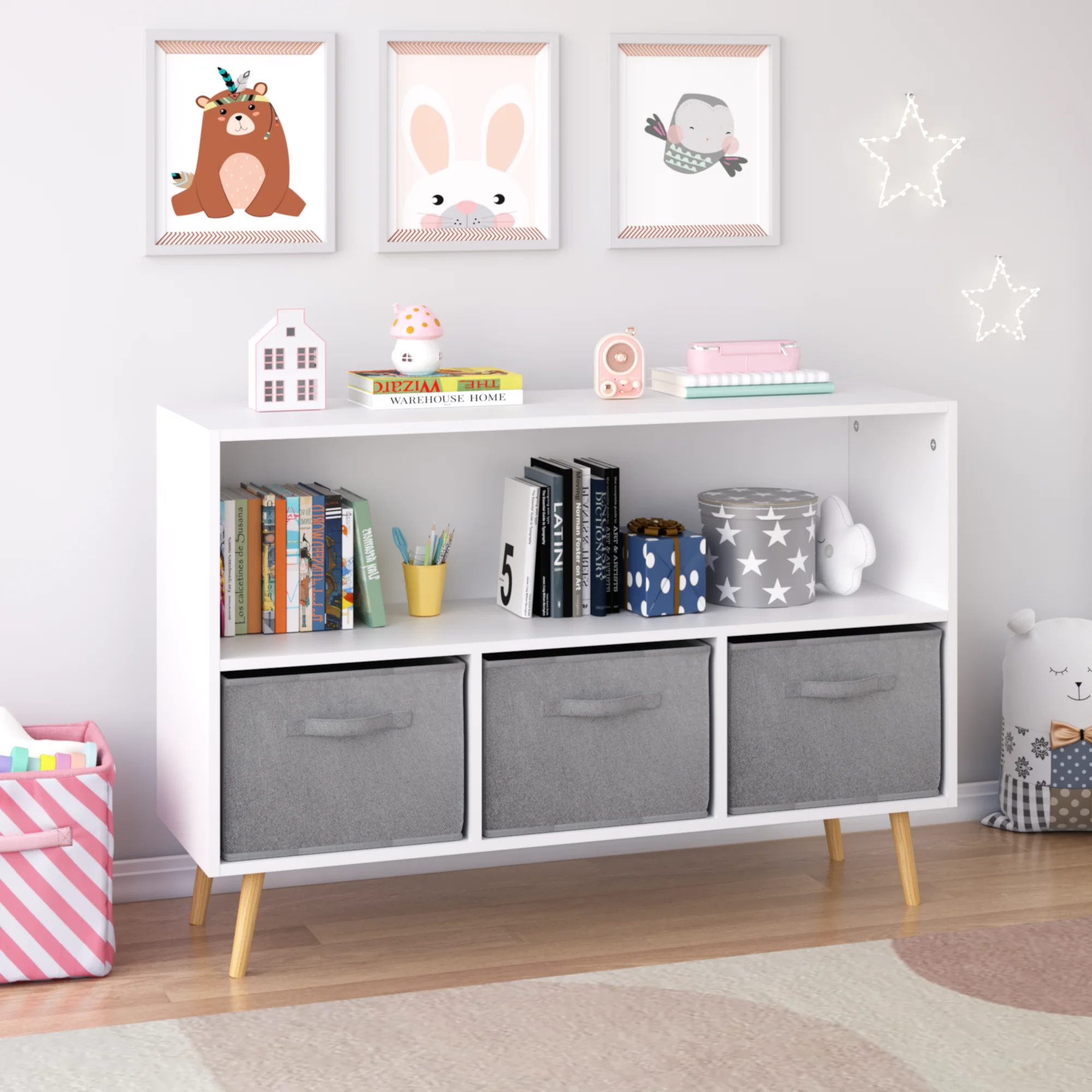 Gray 3-Drawer Kids Book & Toy Organizer: Fabric Drawer Bookcase for Children’s Room/Living Area,Not Assembly
Gray 3-Drawer Kids Book & Toy Organizer: Fabric Drawer Bookcase for Children’s Room/Living Area,Not Assembly