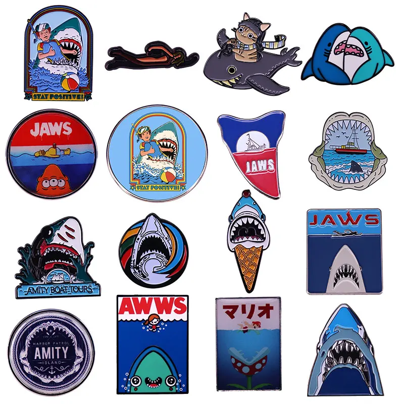 Creativity Cute Shark Enamel Pins Women Men Badge Metal Anime Brooches Backpack Collar Lapel Fashion Jewelry Gift
Creativity Cute Shark Enamel Pins Women Men Badge Metal Anime Brooches Backpack Collar Lapel Fashion Jewelry Gift