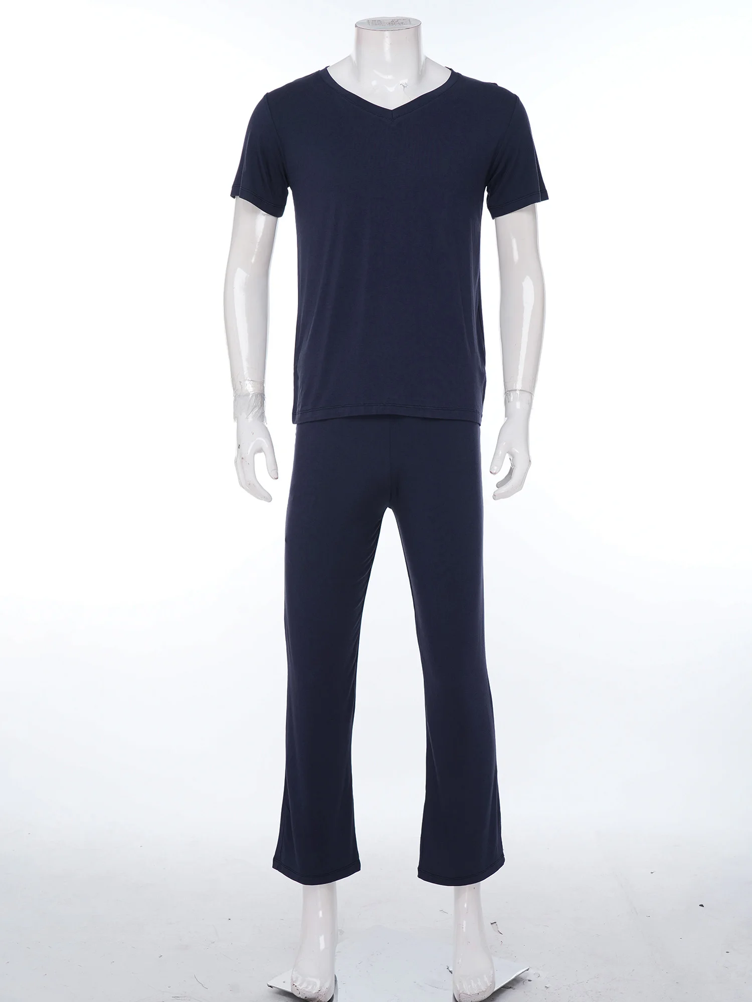 Men Latin Modern Lyrical Dancewear Dance Training Outfit V Neck Short Sleeve T-shirt Top Trousers Set for Latin Aerobics Workout
Men Latin Modern Lyrical Dancewear Dance Training Outfit V Neck Short Sleeve T-shirt Top Trousers Set for Latin Aerobics Workout