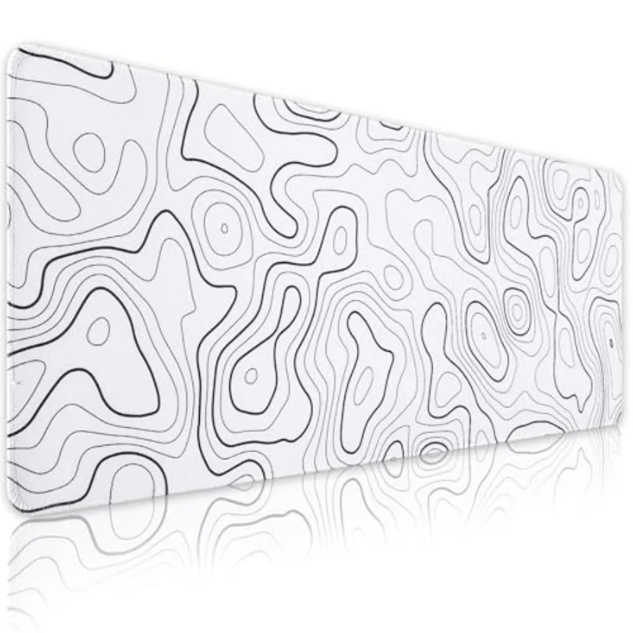 White Mouse Pad, 31.5" x 11.8" White Desk Mat Topographic Mouse Pad for Desktop, Large Gaming Mousepad with Stitched Edges, XL
White Mouse Pad, 31.5" x 11.8" White Desk Mat Topographic Mouse Pad for Desktop, Large Gaming Mousepad with Stitched Edges, XL