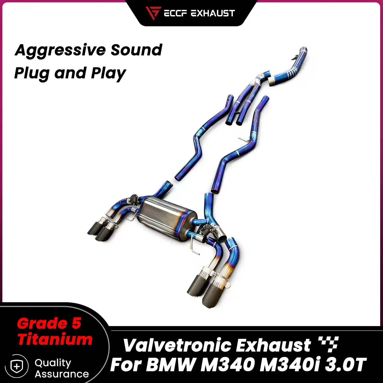 Valvetronic Exhaust TItanium Catback Exhaust for BMW M340 M340i 3.0T Unleash True Exhaust Performance
Valvetronic Exhaust TItanium Catback Exhaust for BMW M340 M340i 3.0T Unleash True Exhaust Performance