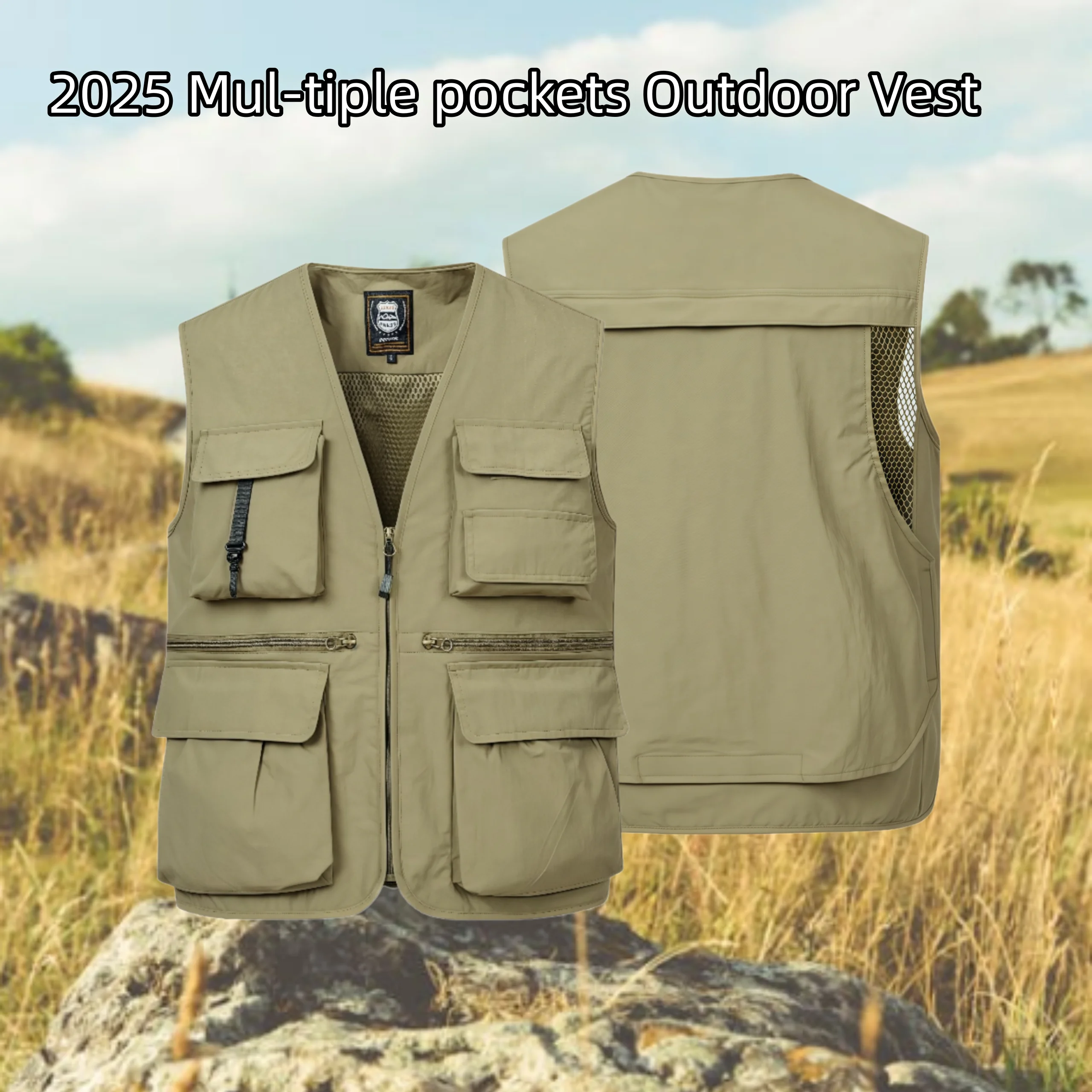 2025 Outdoor Fishing Vests Breathable Multi Pocket Mesh Fishing Apparel Photography Vest Sport Hiking Waistcoat Clothing 
2025 Outdoor Fishing Vests Breathable Multi Pocket Mesh Fishing Apparel Photography Vest Sport Hiking Waistcoat Clothing