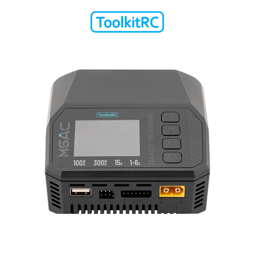ToolkitRC M6AC Smart Lipo Battery Charger Discharger AC 120W DC300W MAX30A for 1-6S Battery FPV Model Spare Part LiHV LIFE LILON
ToolkitRC M6AC Smart Lipo Battery Charger Discharger AC 120W DC300W MAX30A for 1-6S Battery FPV Model Spare Part LiHV LIFE LILON