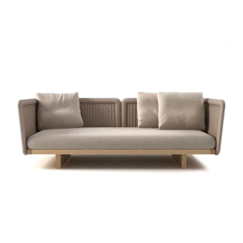 Solid wood sofa, villa courtyard, living room, teak double chair, combination of rattan, simple and casual
Solid wood sofa, villa courtyard, living room, teak double chair, combination of rattan, simple and casual