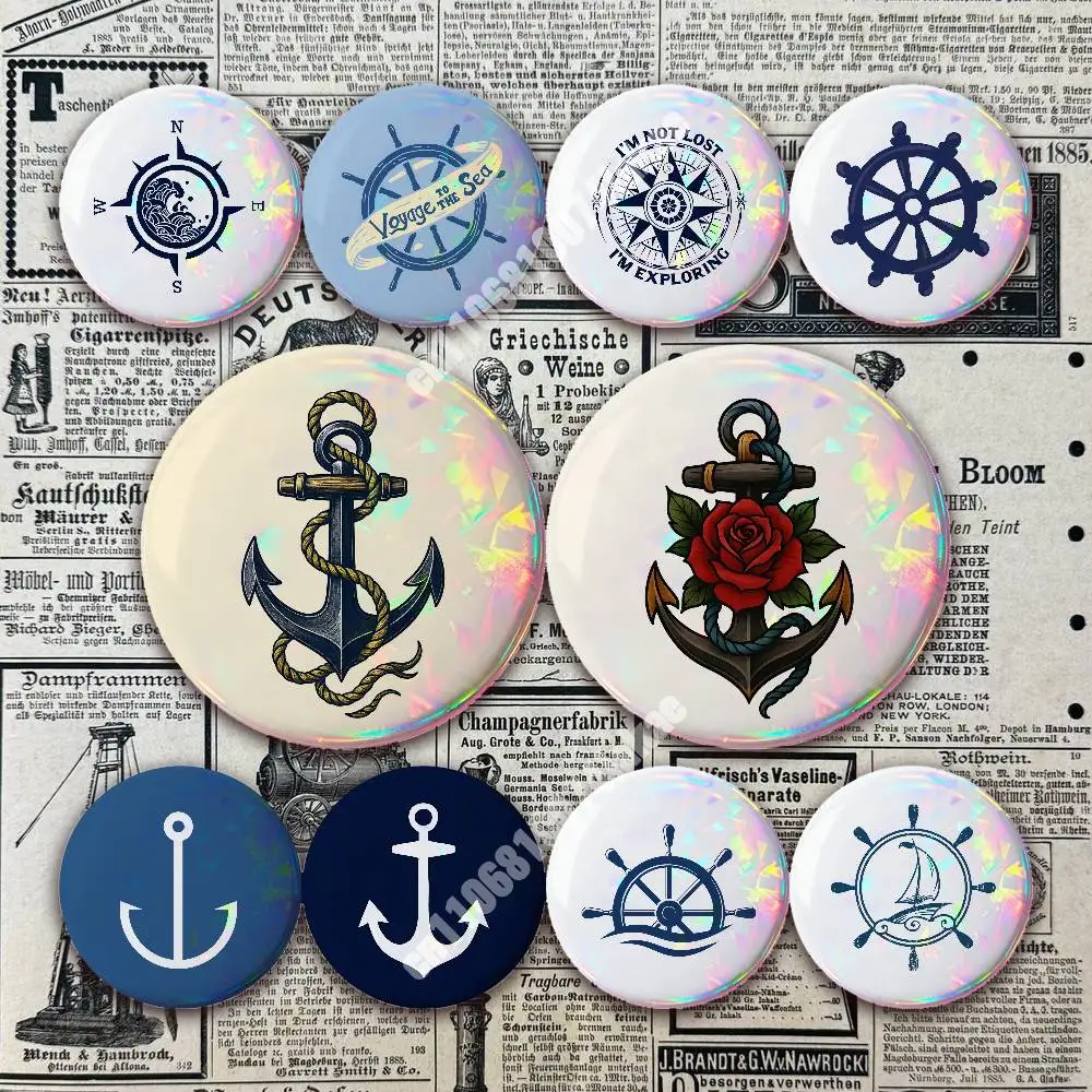 Compass Anchor Nautical Sailor Captain Button Badge 2PC Sets for Bags & Clothes & Accessories Metal Pin Vibrant Collection
Compass Anchor Nautical Sailor Captain Button Badge 2PC Sets for Bags & Clothes & Accessories Metal Pin Vibrant Collection