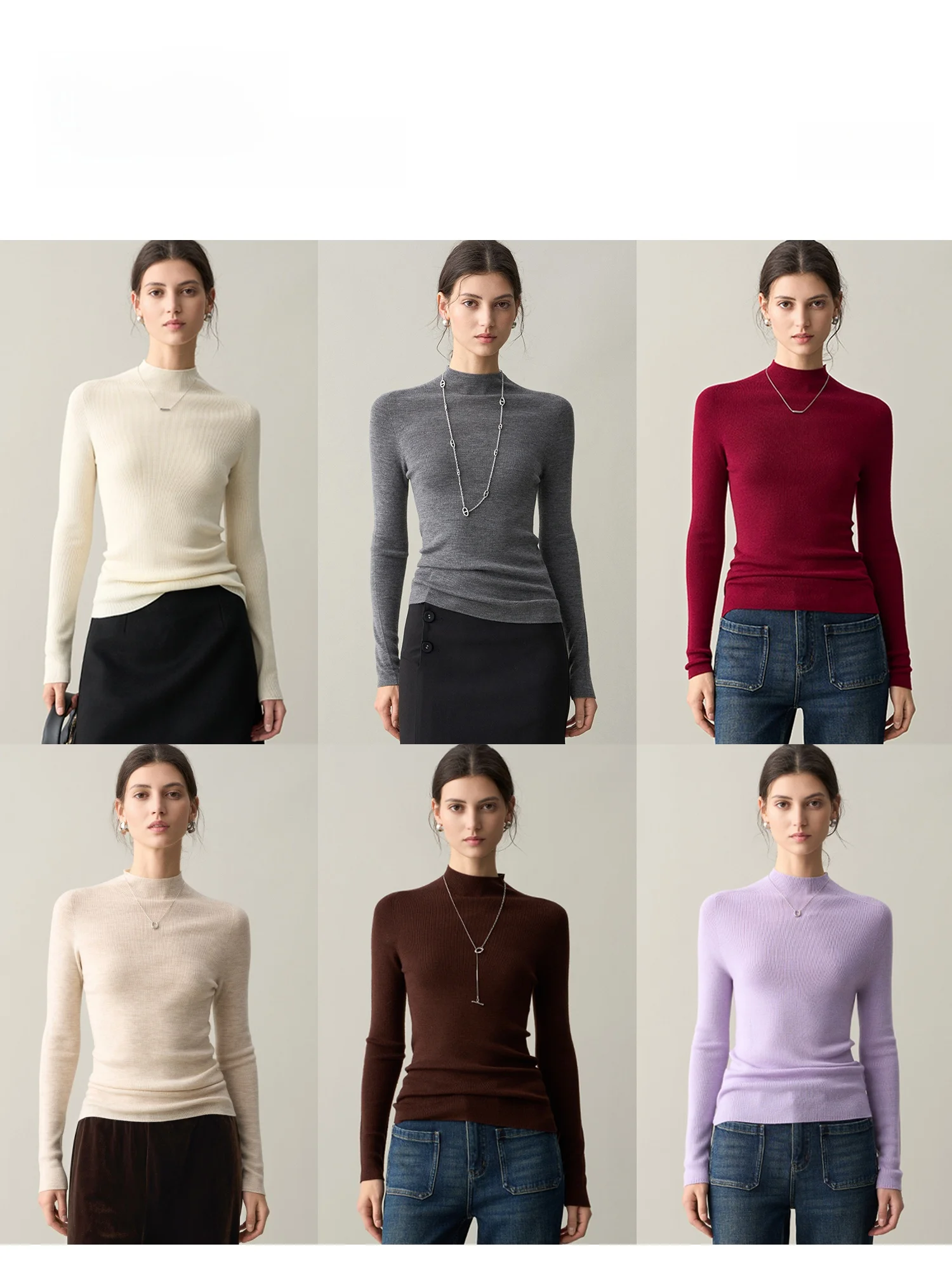 Ruiqia Jie up Sl f High Collar One-Piece Wool Knitwear Simple Sli Slim Fit Base Layer irt for Commuting
Ruiqia Jie up Sl f High Collar One-Piece Wool Knitwear Simple Sli Slim Fit Base Layer irt for Commuting