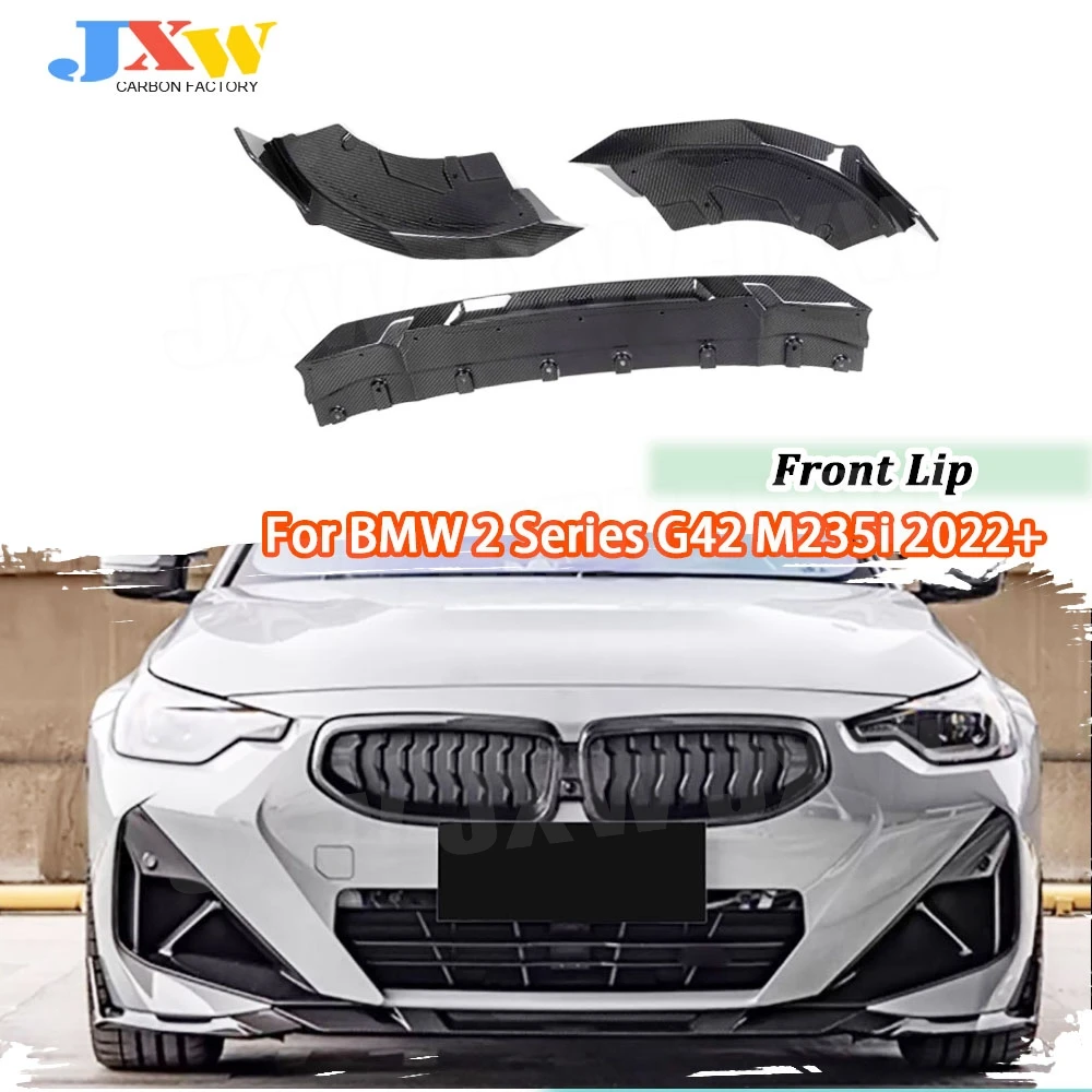 3PCS Dry Carbon Fiber Car Front Lip Chin Spoiler Front Bumper Lip Spoiler FRP Body Kits for BMW 2 Series G42 M235i 2022+
3PCS Dry Carbon Fiber Car Front Lip Chin Spoiler Front Bumper Lip Spoiler FRP Body Kits for BMW 2 Series G42 M235i 2022+