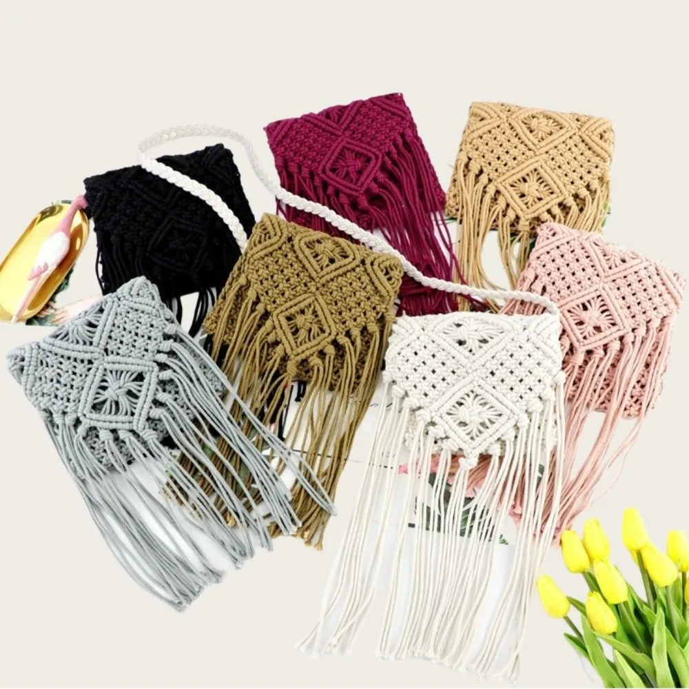 New Bohemian Straw Woven Bag Large Capacity Ultralight Crochet Shoulder Bag Braid Design Cotton Handmade Knitted Handbag Summer
New Bohemian Straw Woven Bag Large Capacity Ultralight Crochet Shoulder Bag Braid Design Cotton Handmade Knitted Handbag Summer