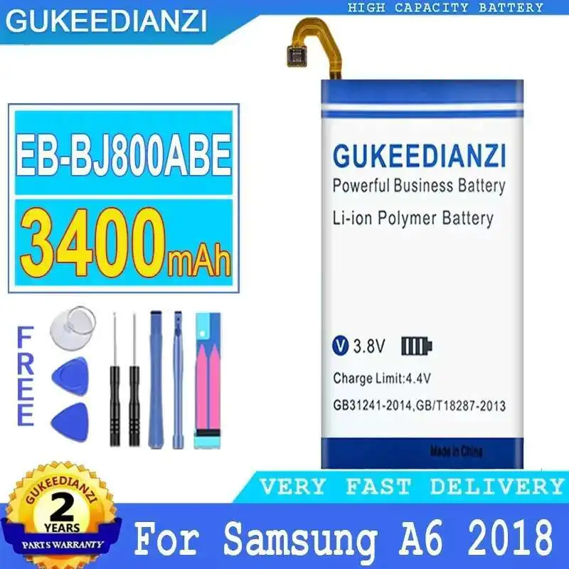 Аккумулятор мобильного телефона EB-BJ800ABE 3400 мАч, быстрая зарядка для Samsung Galaxy A6 2018 SM-A600 A600F Galaxy J6 J600F
Аккумулятор мобильного телефона EB-BJ800ABE 3400 мАч, быстрая зарядка для Samsung Galaxy A6 2018 SM-A600 A600F Galaxy J6 J600F