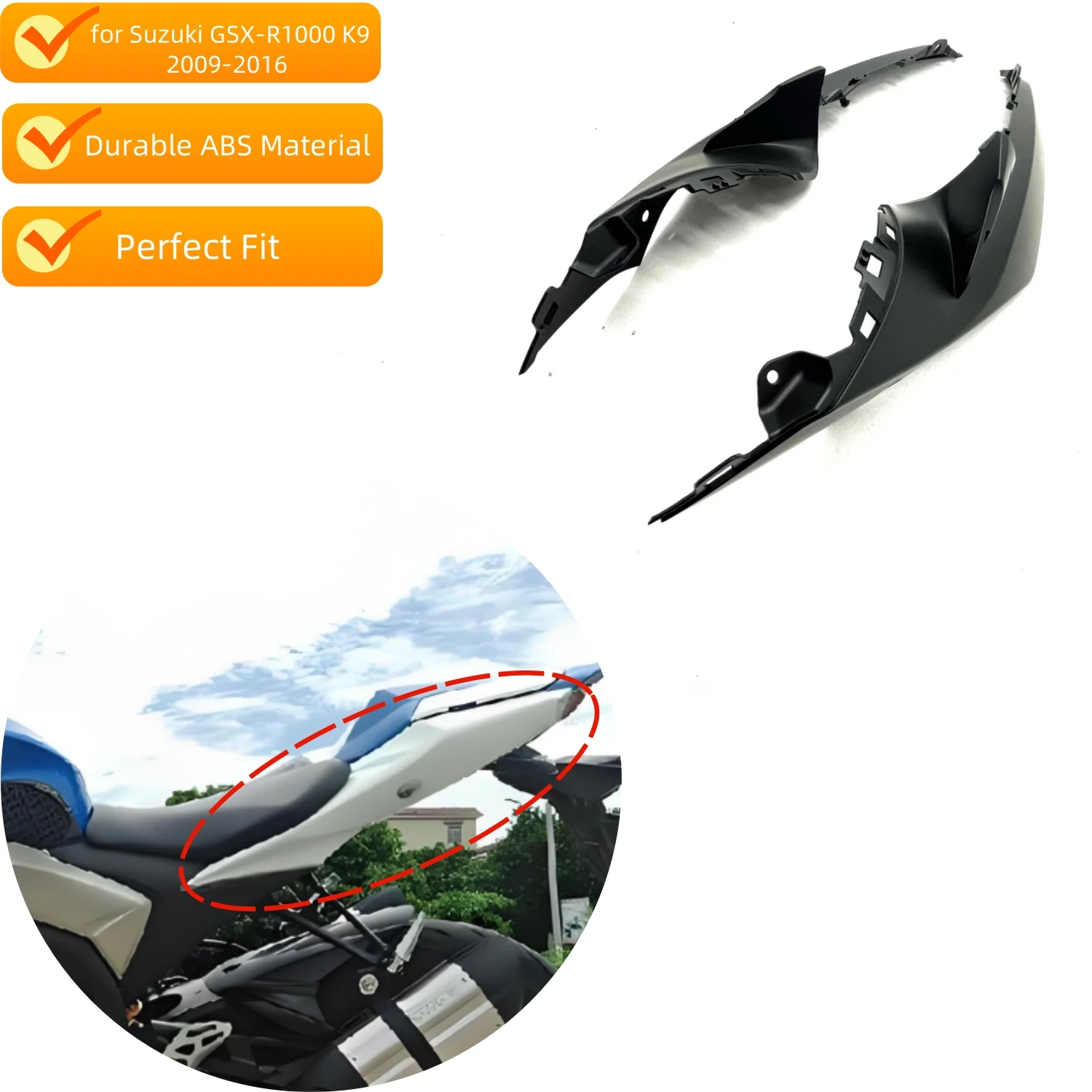 Motorcycle Rear Tail Side Fairing Panels Fit for Suzuki GSX-R1000 K9 2009-2016 Body Cover Cowl
Motorcycle Rear Tail Side Fairing Panels Fit for Suzuki GSX-R1000 K9 2009-2016 Body Cover Cowl