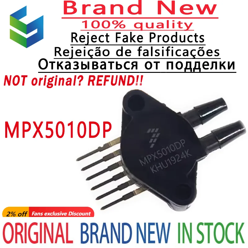 100% New Original MPX5010DP MPX5010D MPX5010 Package SIP-6 Transmitter Pressure Sensor Chip
100% New Original MPX5010DP MPX5010D MPX5010 Package SIP-6 Transmitter Pressure Sensor Chip