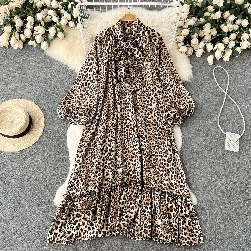 New Temperament Romantic Women's Runway Fashion Long Sleeve Casual Loose Print Dress Female High Waist Chic Party A-line Dress
New Temperament Romantic Women's Runway Fashion Long Sleeve Casual Loose Print Dress Female High Waist Chic Party A-line Dress
