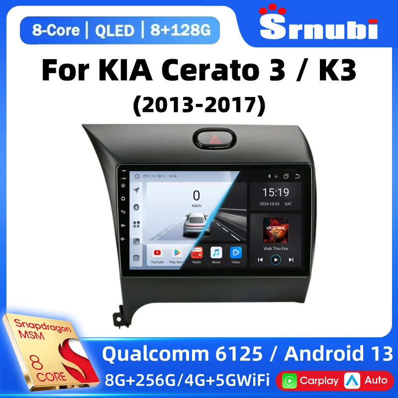 Srnubi 2 din Android 13 Carplay Car Radio for Kia K3 Cerato 3 Forte 2013 - 2017 Multimedia Player Navigation GPS IPS Stereo DVD
Srnubi 2 din Android 13 Carplay Car Radio for Kia K3 Cerato 3 Forte 2013 - 2017 Multimedia Player Navigation GPS IPS Stereo DVD