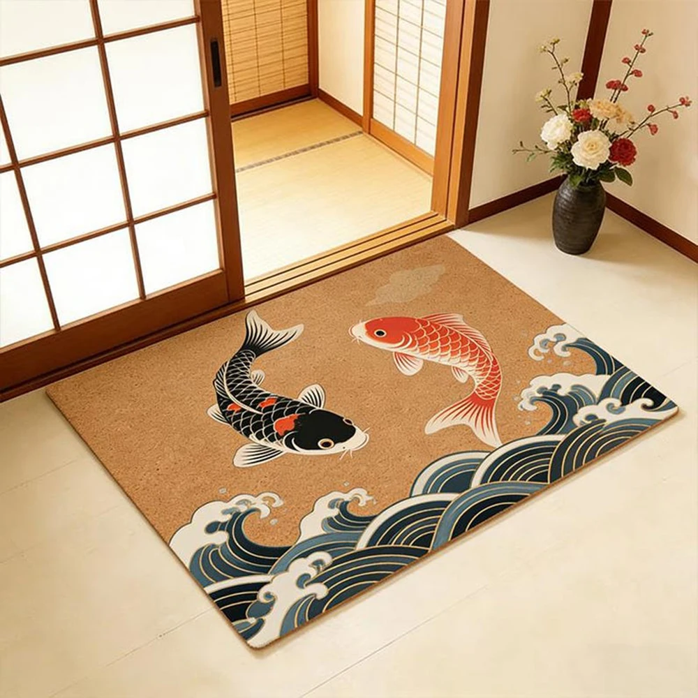 Koi Fish Wave Doormat Japanese Ukiyo-e Entryway Decor Lucky Welcome Mat Red Black Koi Door Mat Housewarming Gift Non Slip Rug
Koi Fish Wave Doormat Japanese Ukiyo-e Entryway Decor Lucky Welcome Mat Red Black Koi Door Mat Housewarming Gift Non Slip Rug