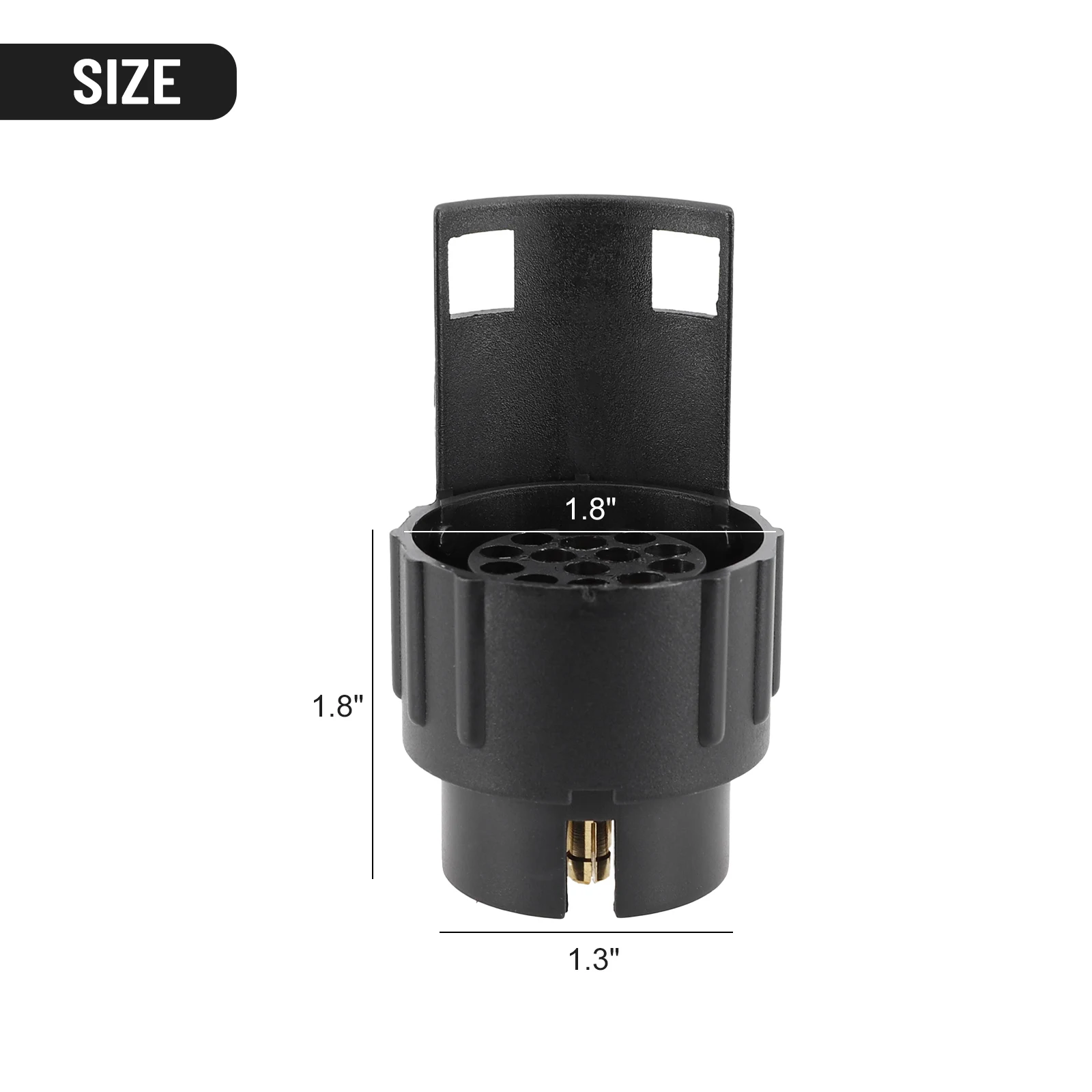 Towing Socket Converter Electric Black Camper Plastic & Brass Plug RV Towbar Trailer Waterproof 1pcs 7Pin To 13Pin
Towing Socket Converter Electric Black Camper Plastic & Brass Plug RV Towbar Trailer Waterproof 1pcs 7Pin To 13Pin