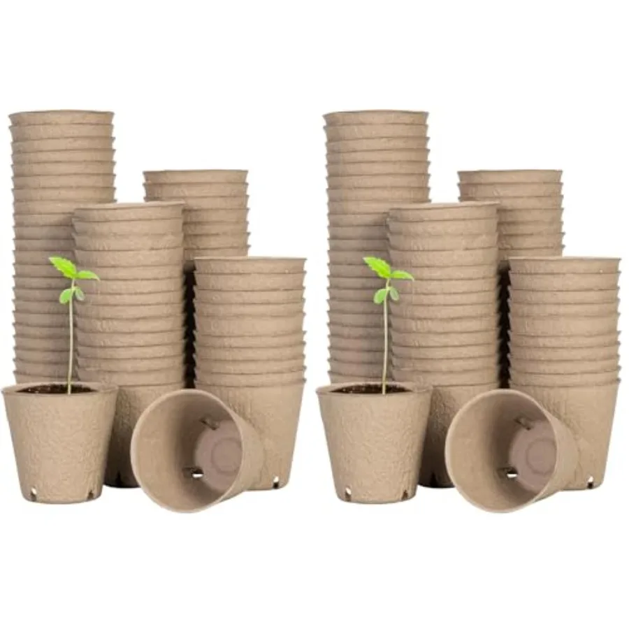 Peat Pots, Packs 3.15-Inch Seed Starting Pots with Drainage Holes, Round Nursery Pot, 20 Plant Labels for Flowers, Plants, Vege
Peat Pots, Packs 3.15-Inch Seed Starting Pots with Drainage Holes, Round Nursery Pot, 20 Plant Labels for Flowers, Plants, Vege