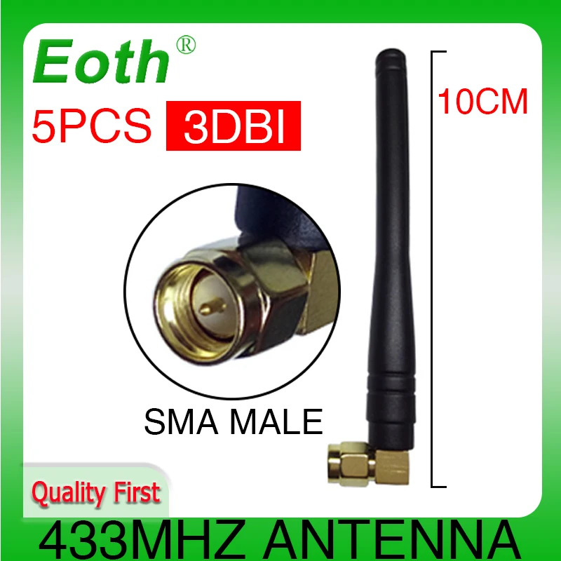 EOTH 5 шт. 433 МГц Антенна 3dbi sma Штекерная lora антенна pbx iot модуль lorawan сигнальный приемник антенна с высоким коэффициентом усиления
EOTH 5 шт. 433 МГц Антенна 3dbi sma Штекерная lora антенна pbx iot модуль lorawan сигнальный приемник антенна с высоким коэффициентом усиления