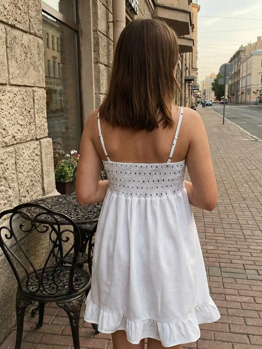 Womens Summer Polka Dot Mini Dress Spaghetti Strap Ruched Cami Sleeveless Ruffle Trim Beach Vacation Flowy Sundress
Womens Summer Polka Dot Mini Dress Spaghetti Strap Ruched Cami Sleeveless Ruffle Trim Beach Vacation Flowy Sundress