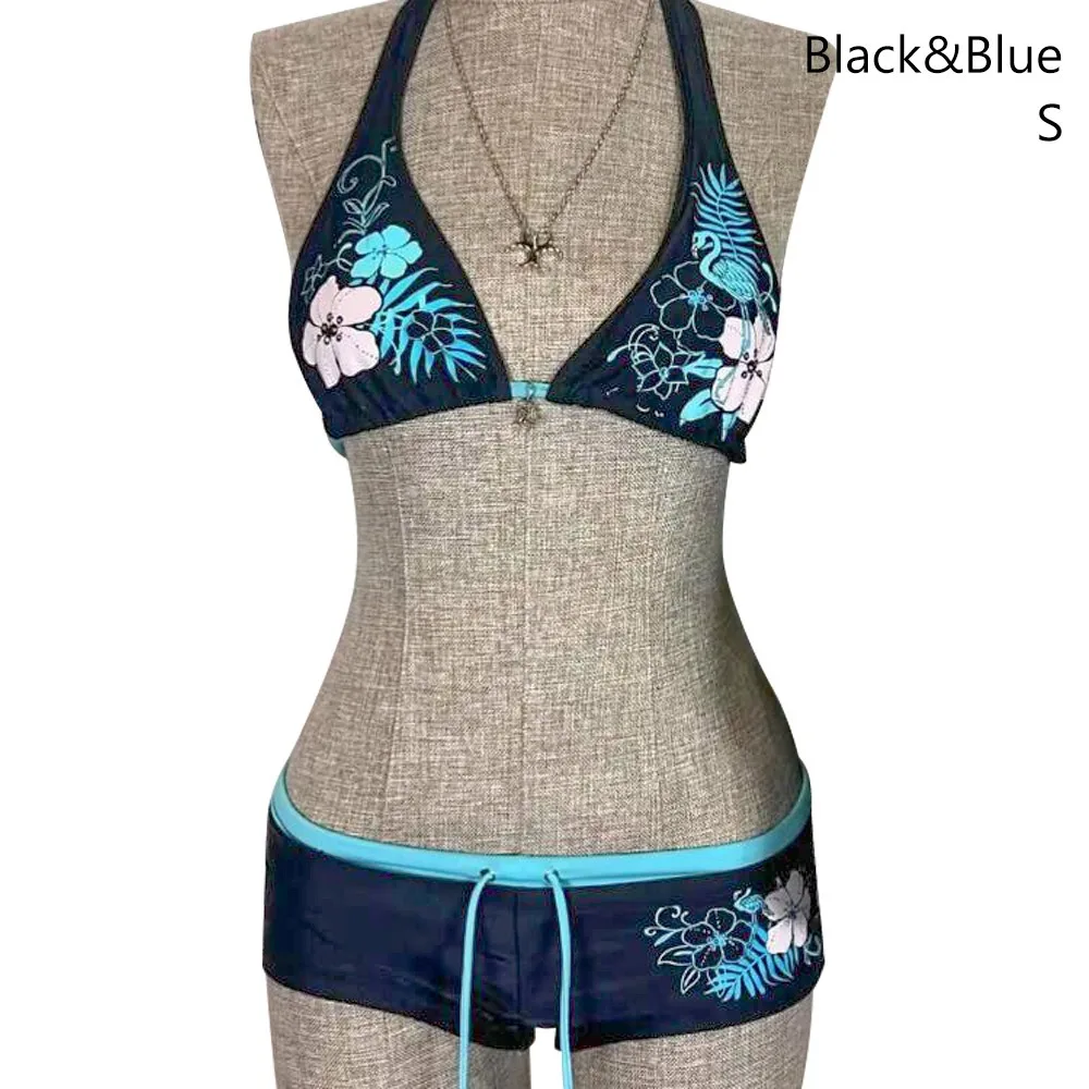 Fashion Vintage Bikini Set Flower Print Sexy Swimsuit Adjustable Low Waist Halter Strap Swimwear Beach Wear
Fashion Vintage Bikini Set Flower Print Sexy Swimsuit Adjustable Low Waist Halter Strap Swimwear Beach Wear