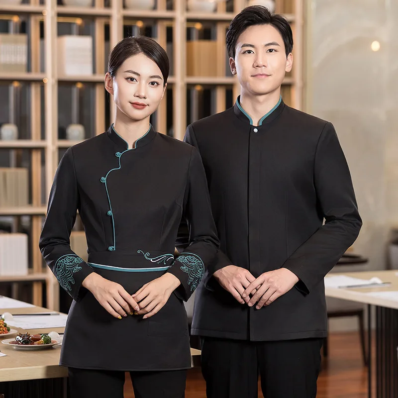 Hotel Waiter Workwear Long-Sleeved Catering Restaurant and Tea House Front Hall Restaurant Hot Pot Restaurant Overalls Women's A
Hotel Waiter Workwear Long-Sleeved Catering Restaurant and Tea House Front Hall Restaurant Hot Pot Restaurant Overalls Women's A